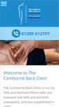 Mobile Screenshot of cambornebackclinic.co.uk